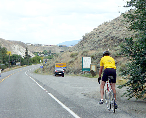 Team member Sean makes do with one pedal during the exit from Cache Creek.