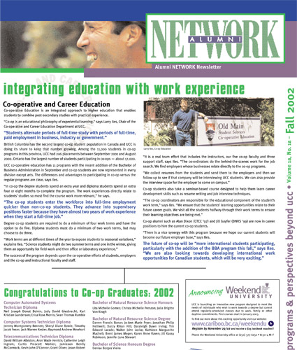 Alumni Network Magazine: Fall 2002