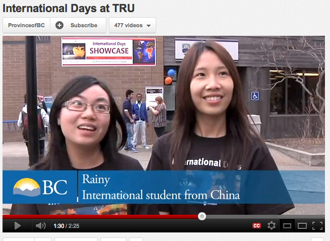 BC Government video featuring International Days