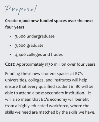 A screen capture of one of the proposals contained in the Opportunity Agenda for BC.