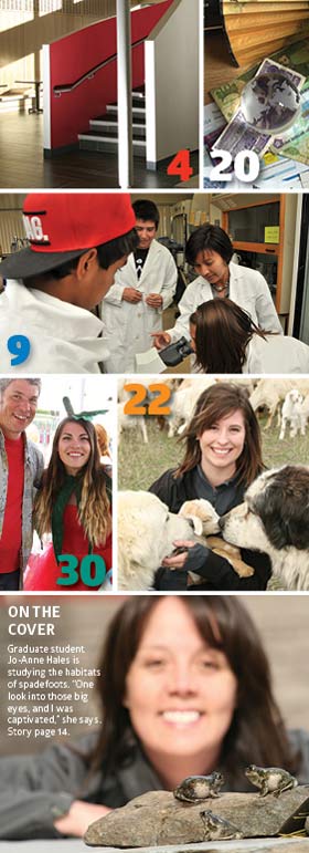 The Main Attraction, p. 4, Interior Settings, p. 20, Aboriginal Science Camp, p. 9, Tomato Fest, p. 30, Out of the Comfort Zone, p. 22.