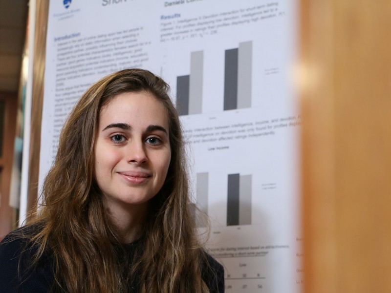 Fourth-year psychology student Daniela Corno completed her UREAP project, The effects of personality traits and physical attractiveness on dating preferences in an online setting.