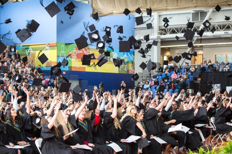 Convocation hat toss