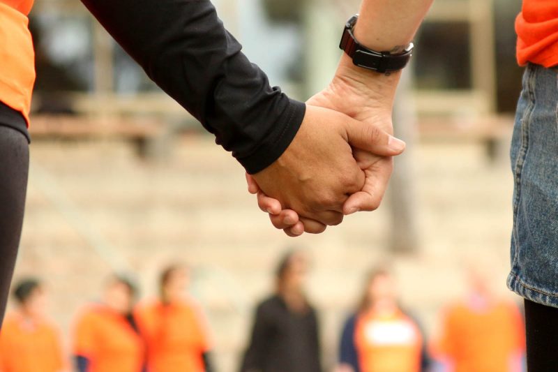 Orange Shirt Day 2018 holding hands