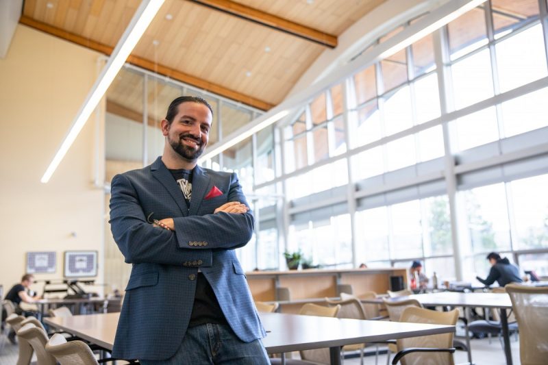 David Barroqueiro in the law reading room