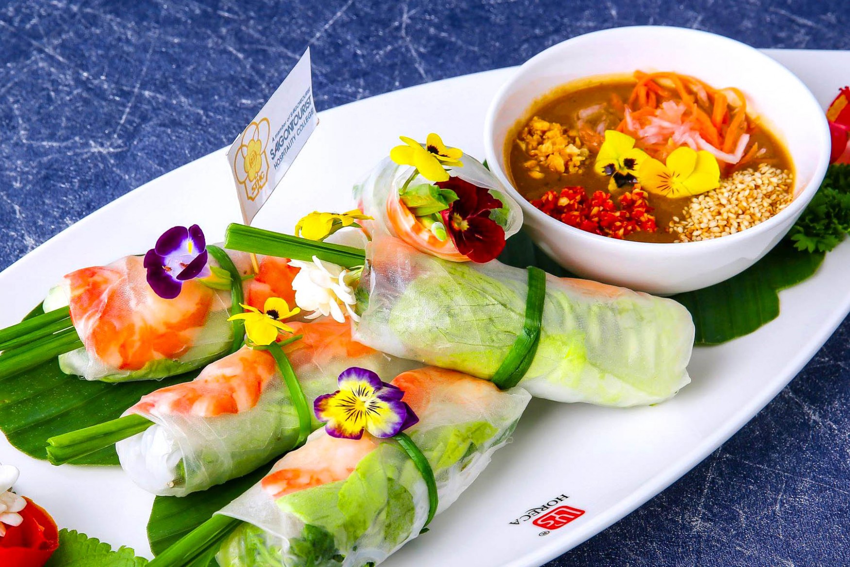STHC spring rolls and soup