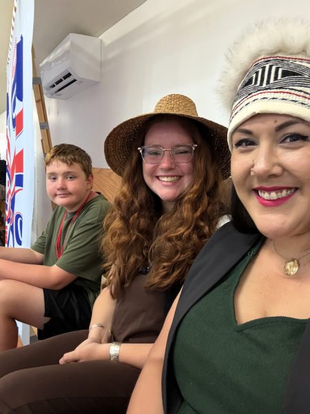 Juli Holloway and her two youngest children. 