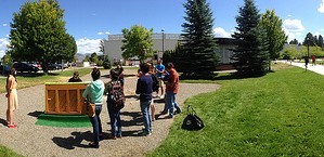 Outdoor piano for service learning