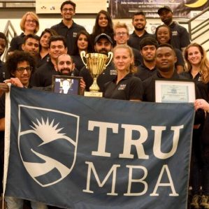 The victorious TRU MBA team