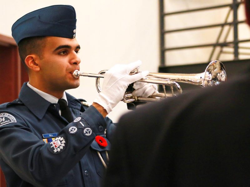 TRU Remembrance Day ceremony held Nov. 9, 2017 in Student Street.