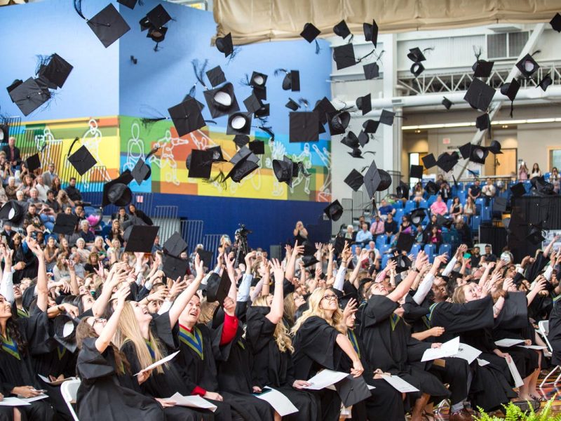 Convocation hat toss