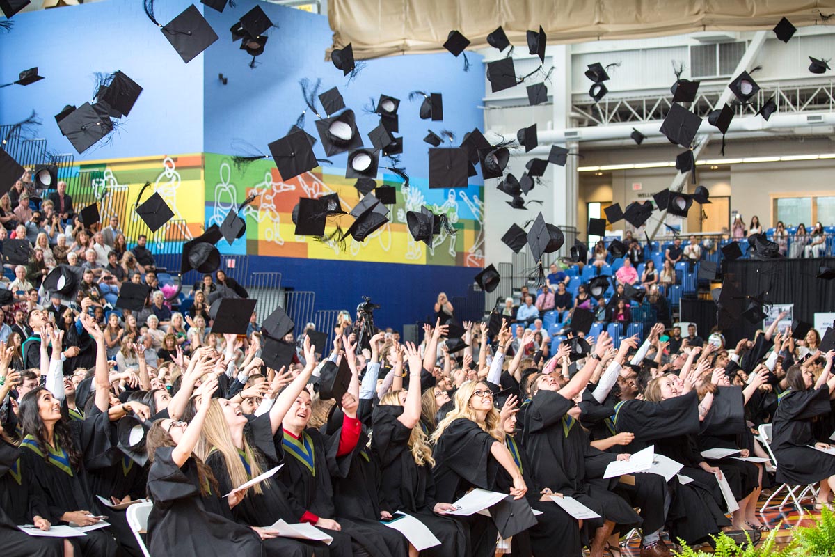 Convocation hat toss