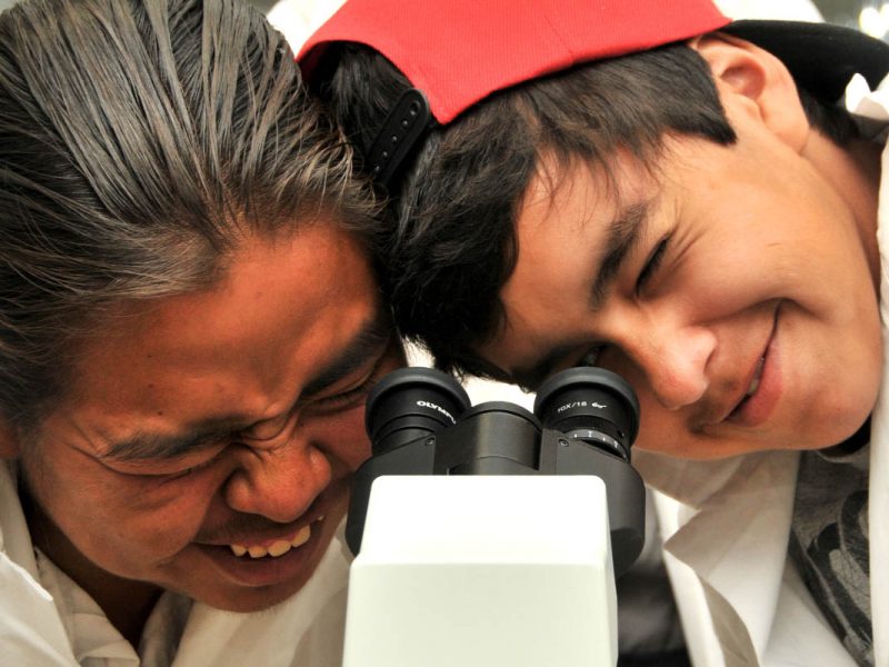 Indigenous science and health science camp: microscope