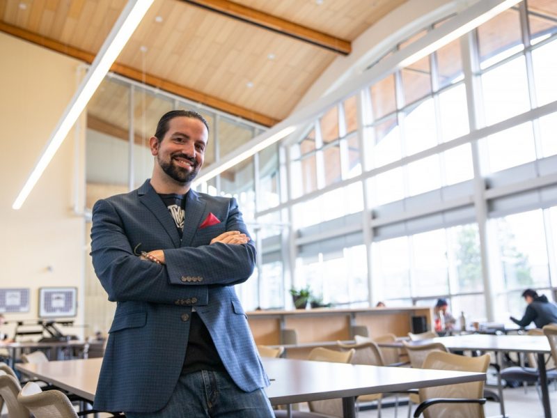 David Barroqueiro in the law reading room