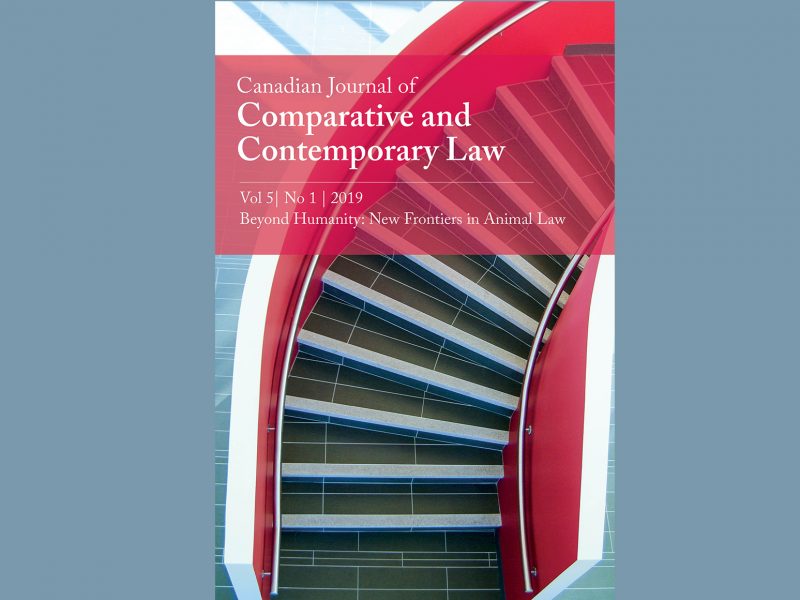 The latest issue of the Canadian Journal of Comparative and Contemporary Law zeroes in on animal law.