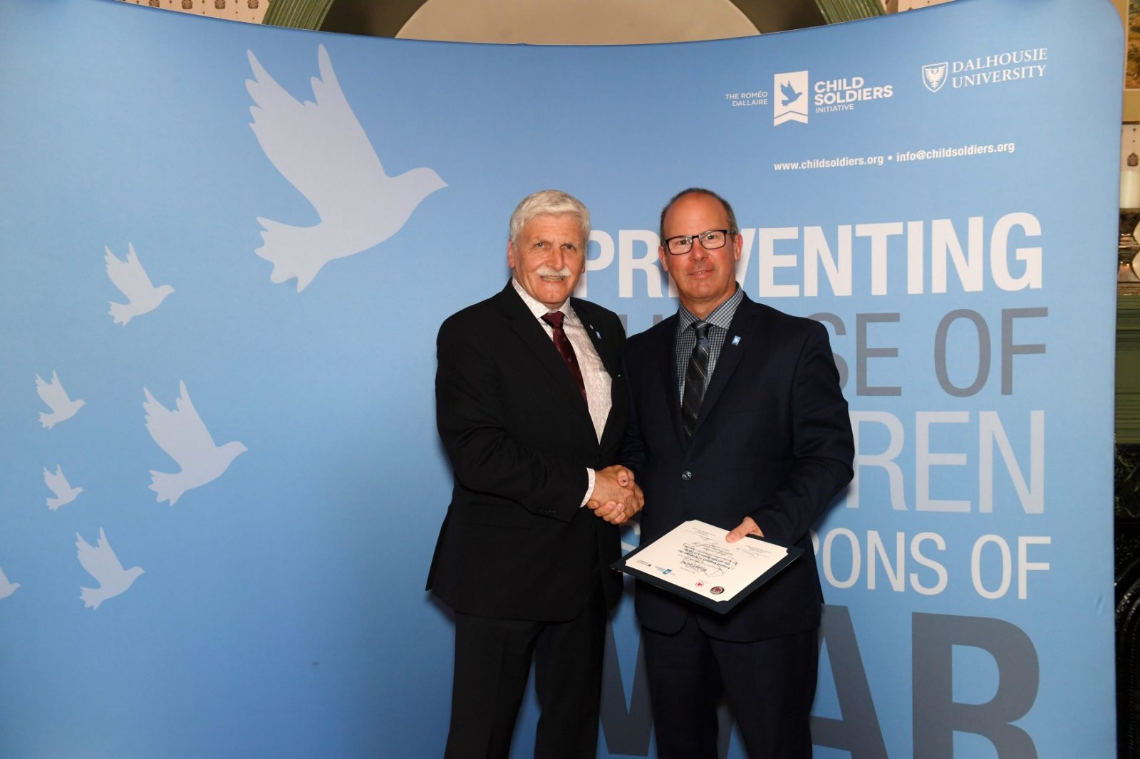 Brian Cassell and Retired General/Senator Roméo Dallaire