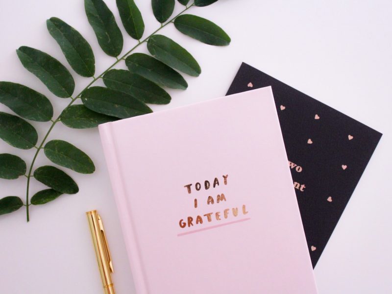 A book that has the title, Today I am grateful