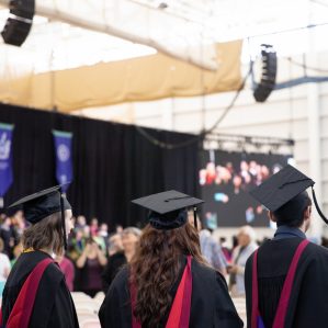 Students graduating at a convocation ceremony