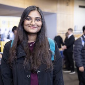 Student Aiswarya Selvin was among 2,000 attending the 2024 TRU Job Fair.