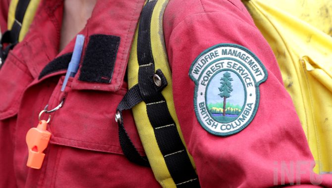 Close up of wildfire management forestry service worker's uniform