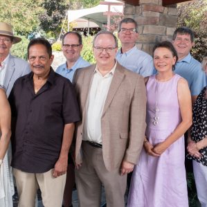 President and Vice-Chancellor Brett Fairbairn with newly inducted members of the TRU President’s Circle at an event held in their honour on Sept. 7 at Tod Mountain Thoroughbreds.