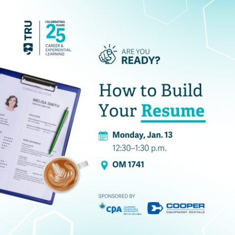 Cv Building Workshops How to build your resume workshop – TRU Newsroom