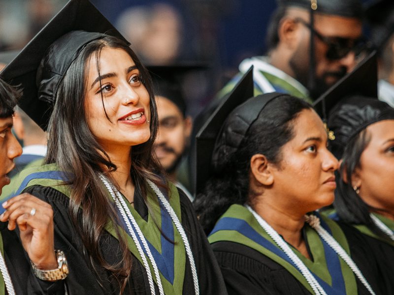 Photo of students at university convocation