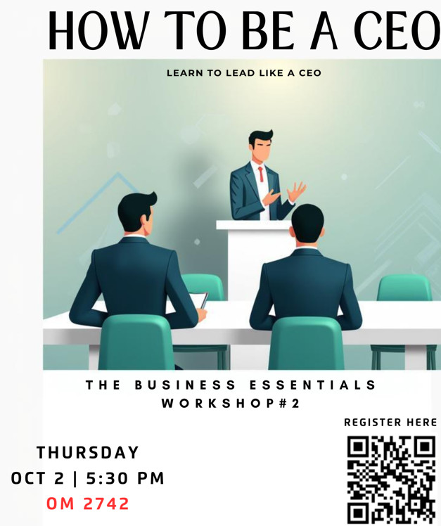 Making Ceo How to be a CEO – business essentials workshop 2 – TRU Newsroom