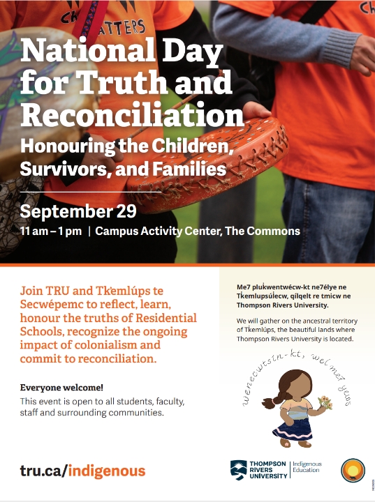 On-campus ceremony: National Day for Truth and Reconciliation – TRU ...